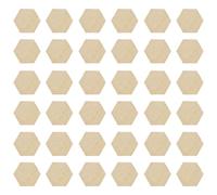 Veemoon 400 Piezas Hexágono de Madera, Adornos de Madera para Manualidades, Beige, sin Terminar, Ligero, Fácil de Trabajar, para Proyectos de Manualidades, Decoración del Hogar