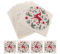 Veemoon 40piezas Servilletas Desechables Con Estampado Navideño De Reno Absorbentes y Resistentes Para Fiestas Cumpleaños y Celebraciones Festivas