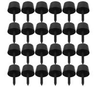 Veemoon 48 Piezas Pies de Goma Atornillables, Almohadillas de Goma Tornillos y Arandelas de Acero Inoxidable, Negras, 19x15x11 Mm, Antideslizantes y Amortiguadoras para Muebles y