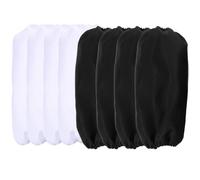 Veemoon 4pares Mangas Impermeables Reutilizables para Brazos Protección contra Aceite con Puños Elásticos Negro y Blanco para Cocina Limpieza y Trabajo Diario