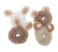 Veemoon 4piezas Accesorios Cabello Orejas De Conejo Tocado Único Para Niña Cuerdas Elásticas Pelo Precioso Anillo Pelo Orejas De Conejo Coletero Para Niña