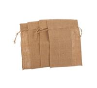 Veemoon 4Piezas Bolsas de Arpillera con Cordón Bolsas de Rústicas para Fiestas Bodas Cumpleaños y Sostenibles y Prácticas