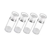 Veemoon 4piezas Botellas Bomba sin Aire para Loción Botellas de Viaje Rellenables Hechas de Abs Transparente para Almacenar Artículos de Tocador como Champú