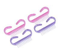 Veemoon 4piezas Cepillo De Cuerno Para Uñas Cepillo De Limpieza Manual De Color Aleatorio Para Cuidado De Manos y Uñas