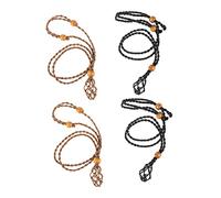 Veemoon 4piezas Collar De Woven Cord Para Pendientes De y De Negros Para y Manualidades