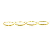 Veemoon 4piezas De Babysbreath Para Mujer Joyería Chic Latón Baño De Pulsera Para Ocasiones Especiales y Para Ella