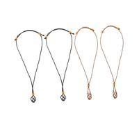 Veemoon 4piezas De Cuerda Ajustables De Woven Necklace Rope Para De y Negros Accesorios De Moda Para Hombres y Mujeres