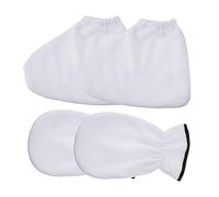 Veemoon 4piezas Funda De Parafina Para Manos y Pies Kit Spa Guantes y Cubrezapatos Cera Caliente Para Tratamientos Masajes y Terapias