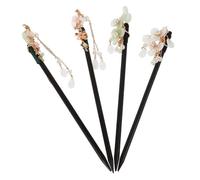 Veemoon 4piezas Horquilla Borla De Madera Vintage Accesorios Pelo Hanfu Palillos Pelo Retro Para Disfraces Chinos Antiguos y Peinados Largos