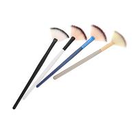 Veemoon 4piezas Pincel de Maquillaje Forma de Abanico Pinceles para Mascarilla Facial Aplicador de Ácido para Mascarilla de Noche