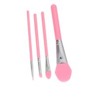 Veemoon 4piezas Pincel para Mascarilla de Maquillaje de Brochas Cosméticas para Mujer para Aplicar Base Mascarillas Faciales y Cejas Mango