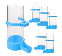 Veemoon 5 Bebederos Automáticos para Pájaros, 6 Bebederos de Plástico a Prueba de Fugas de 180 Ml para Jaulas de Pájaros, Cacatúas, Canarios, Pinzones Y Agapornis.