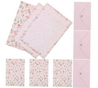 Veemoon 5 Papel para Cartas con Sobres Decorativos de Flores y Animales Papel Elegante para Escritura Kit Duradero para Notas Poemas y Correspondencia Personal