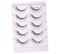 Veemoon 5 Pestañas Postizas Naturales con Diamantes Decorativos Maquillaje Pestañas Falsas Mujer para Fiestas