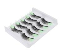 Veemoon 5 Pestañas Postizas Naturales de Pelo Sintético Extensiones de Pestañas Flexibles y Ligeras para Maquillaje Semipermanentes y Cómodas con Caja Protectora Efecto Wispy Ojo