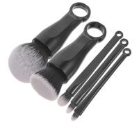 Veemoon 5 Piezas Brochas Maquillaje Base Multifunción Ultra Suaves para Difuminar Base Polvos y Rubor Kit Portátil para Rostro Diario y Acabado Profesional