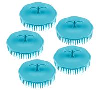 Veemoon 5 piezas Cepillo Masajeador para Cabello Plástico Estimulador Exfoliante de Cabelludo Cepillo Redondo para Ducha Limpieza Profunda y Cuidado Diario Diseño Portátil Color Aleatorio
