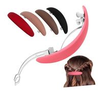 Veemoon 5 piezas Pinzas de Pelo Vintage Automáticas de Clips para Mujer y Niñas Rosa Negro Marrón Accesorios Clásicos para Peinados Elegantes