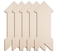 Veemoon 5 Piezas Placa de Madera en Forma de Flecha sin Pintar, Fácil de Colgar, Adecuado para Decoración Rústica y Manualidades Creativas en Bodas y Hogar