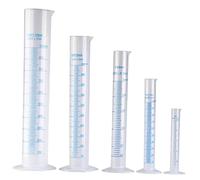 Veemoon 5 Piezas Probeta Graduada De Plastico Tubos De Ensayo Probeta Graduada De 1000ml Probeta Graduada De 50ml Cilindro Mezclador Graduado Taza Graduada El Plastico Líquido