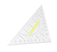 Veemoon 5 Piezas Regla de Geometría de Dibujo de Plástico Transparente para Estudiantes y Matemáticas