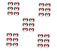 Veemoon 5 Series Pin Bandera Palestina Corazón Metal Broche Patriótico Accesorio Ropa Mochila Distintivo Cultural 6 Piezas X 5