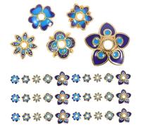 Veemoon 50 Piezas Capsulas de Flores de Metal Dorado Tapas Separadoras para Abalorios Conos para Manualidades Diy Accesorios para Pulseras Collares y Pendientes