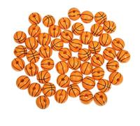 Veemoon 50 Piezas Cuentas de Madera para Manualidades DIY Serie Baloncesto Superficie Suave y Resistente al Desvanecimiento para Decoración y Juguetes Infantiles