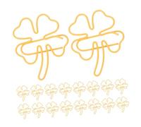 Veemoon 50 Piezas Cute Four Leaf Clover Metal Paper Clips Bookmarkers para Oficina y Manualidades Accesorios Adorables para Organizar y Escritorios