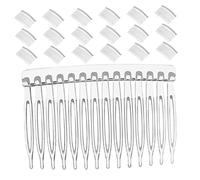 Veemoon 50 Piezas Peineta De Plástico Transparente Peine De Cabello De Boda Peine De Dientes Anchos Para El Cabello