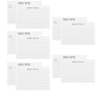Veemoon 50 Tarjetas de Recetas en Papel Claro para Registrar Ingredientes y Métodos de Cocina, Diseño Delicado, Ideales para Fiestas de Inauguración y Uso en Casa