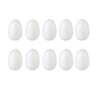 Veemoon 50 unidades de huevos de poliestireno de 3 cm - Huevos blancos de poliestireno para Pascua, proyectos de manualidades, decoración y pintura, ideales para ideas creativas de manualidades y