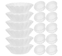 Veemoon 50 Unidades de Papel para Hornear sin Pliegues para Tartas Vascas Papel Antiadherente y Resistente Grasa Adecuado para Repostería Freidora de Aire y Envoltorios de Postres