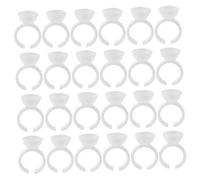 Veemoon 500 Piezas Anillos para y Pigmentos Unidades Portador Adhesivo para Extensión de Pestañas y Microblading Mini Taza de Plástico sin Divisores Soporte Versátil para Pegamento
