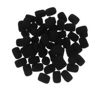 Veemoon 50piezas Funda De Esponja Para Micrófono Protector De Espuma De Alta Densidad Para Micrófono De Solapa Reducción De Ruido Para De Diadema Unidades Negro