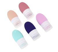 Veemoon 5piezas Botella de Silicona de Rellenables para Maquillaje Gel de Ducha y Cosméticos para Viaje y Uso Diario Color Aleatorio