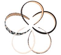 Veemoon 5piezas Conjunto De Diademas Estampadas De Tela Diademas Acolchadas Para Mujer y Adolescentes Accesorios Cabello Para Diario y Fiestas