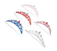 Veemoon 5piezas Diademas De Corona De Gemas De Imitación Para Diademas Elásticas Corona Para Fiesta De Cumpleaños Shower