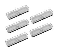 Veemoon 5piezas Estuche Rectangular Transparente para Bolígrafos de Plástico Organizador de Escritorio para Lápices y Herramientas de Escritura para Oficina y Escuela