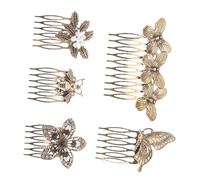 Veemoon 5piezas Tocado Peineta Retro Peineta De Novia Para Boda Accesorios Cabello De Novia Para Ceremonia De Boda Hecho De Material De Diseño Vintage Incluye Cabello De Graduación