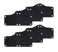 Veemoon 6 Almohadillas Interiores para Casco de Seguridad Negras, Banda Absorbente de Sudor de Algodón Lavable y Transpirable para Casco Industrial, Accesorio Cómodo para Trabajo al Aire