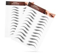 Veemoon 6 Hojas Pegatinas Impermeables para Cejas Tatuajes Temporales para Cejas Efecto de Vello Realista de Pegatinas Despegables Postizas para Modelar y Transferir Suministros de Maquill