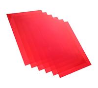 Veemoon 6 Láminas Película Fotográfica de Gel PVC Transparente y Rojo para Fotografía Educativa, Filtros de Luz Difusores Multipropósito, Alta Tenacidad, Uso en Estudio y Experimentos