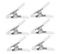 Veemoon 6 Piezas Abrazaderas de Carpintería Acabado Niquelado Clips de para Proyectos de Mango Ergonómico y Protectora Resistentes y Versátiles