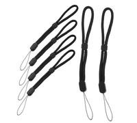 Veemoon 6 Piezas Correas para teléfonos móviles Correas de cámara cordón de la muñeca para el teléfono Correa de Guante cordón de muñeca Clave cordón de Hilo cordón Rojo el plastico Negro