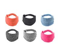 Veemoon 6 piezas Diademas Antideslizantes para Mujeres de Diseño para Yoga y Correr Incluye Negro Fluorescente Rosa Naranja Gris Plateado Azul y Gris Oscuro Cómodo y Absorbente de Sudor
