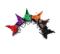 Veemoon 6 Piezas Diademas de Sombrero de Bruja con Lentejuelas de Fiesta de Halloween y Cosplay Accesorio Cómodo y Resistente para Adultos