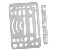 Veemoon 6 Piezas Protector de Borrado Acero Inoxidable Herramienta Dibujo Precisión Estable Portátil para Artistas y Diseñadores