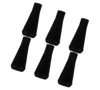 Veemoon 6 Puntas de Flecha de Goma Negra Redonda 6mm para Tiro, Accesorios de Juego Seguros y Duraderos, Consejos de Flecha de Reemplazo para Práctica al Aire Libre