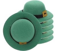 Veemoon 6 Sombreros Verdes Decorativos para Botella de Vino Día de San, Tapa Lazo Dorado, Tamaño 8x8x2.8 Cm, Set de 6 Piezas para Decoración Festiva y Hogar